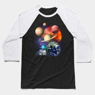 Solar Systems Planet Space Geeks Gift Astronomy Lover Baseball T-Shirt